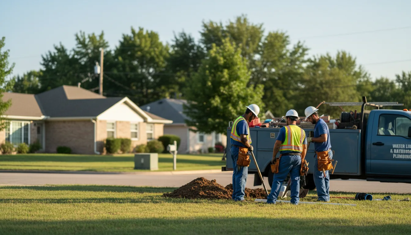 Residential water line and bathroom plumbing service in East Canton, OH